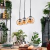 Koyoto Hängeleuchte Glas 15 cm Naturfarben, Schwarz, 3-flammig