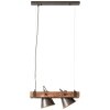 Brilliant Leuchten Plow Pendelleuchte Holz dunkel, Schwarz, 2-flammig