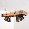 Oksbol Pendelleuchte Holz dunkel, Schwarz, 2-flammig