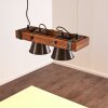 Oksbol Pendelleuchte Holz dunkel, Schwarz, 2-flammig