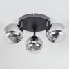 Chehalis Deckenleuchte Glas 15 cm Klar, Rauchfarben, 3-flammig