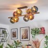 Ripoll Deckenleuchte Glas 15 cm Gold, Schwarz, 8-flammig