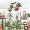 Ripoll Deckenleuchte Glas 15 cm Gold, Schwarz, 8-flammig