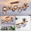 Chehalis Deckenleuchte Glas 10 cm, 12 cm, 15 cm Gold, Schwarz, 8-flammig