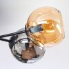 Koyoto Deckenleuchte Glas 15 cm Bernsteinfarben, Chrom, Rauchfarben, 6-flammig