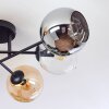Koyoto Deckenleuchte Glas 15 cm Bernsteinfarben, Chrom, Klar, Rauchfarben, 6-flammig