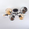 Koyoto Deckenleuchte Glas 15 cm Bernsteinfarben, Chrom, Klar, Rauchfarben, 6-flammig