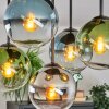 Gastor Deckenleuchte Glas 15 cm Blau, Chrom, Grün, Klar, Rauchfarben, 5-flammig