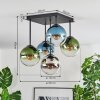 Gastor Deckenleuchte Glas 15 cm Blau, Chrom, Grün, Klar, Rauchfarben, 5-flammig