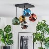 Ripoll Deckenleuchte Glas 15 cm Blau, Chrom, Gold, Grün, Kupferfarben, Rauchfarben, 5-flammig