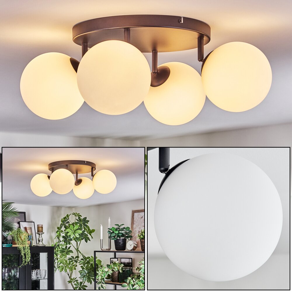 Chehalis Deckenleuchte Glas 15 cm Weiß, 4-flammig main product photo