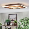 Meron Deckenleuchte LED Holzoptik, Schwarz, 1-flammig