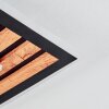 Meron Deckenleuchte LED Holzoptik, Schwarz, 1-flammig