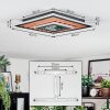 Meron Deckenleuchte LED Holzoptik, Schwarz, 1-flammig