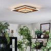 Meron Deckenleuchte LED Holzoptik, Schwarz, 1-flammig
