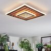 Meron Deckenleuchte LED Holzoptik, Schwarz, 1-flammig
