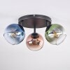 Koyoto Deckenleuchte Glas 15 cm Blau, Grün, Kupferfarben, 3-flammig
