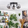 Ripoll Deckenleuchte Glas 15 cm Rauchfarben, 3-flammig