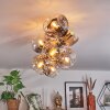 Ripoll Deckenleuchte Glas 15 cm Gold, Schwarz, 8-flammig