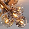 Ripoll Deckenleuchte Glas 15 cm Gold, Schwarz, 8-flammig