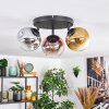 Ripoll Deckenleuchte Glas 15 cm Chrom, Gold, Klar, Kupferfarben, Rauchfarben, 3-flammig