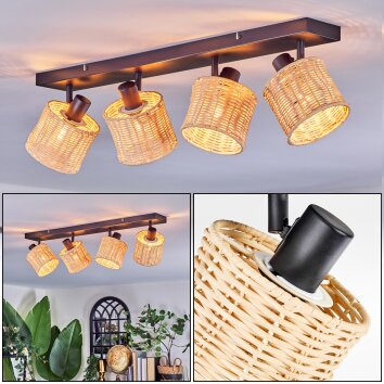 Cavaca Deckenleuchte Schwarz, 4-flammig