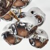 Ripoll Deckenleuchte Glas 15 cm Gold, Schwarz, 10-flammig