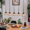 Koyoto Hängeleuchte Glas 15 cm Naturfarben, Schwarz, 5-flammig