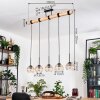 Koyoto Hängeleuchte Glas 15 cm Naturfarben, Schwarz, 5-flammig