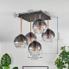 Koyoto Deckenleuchte Glas 15 cm Gold, Schwarz, 5-flammig