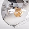 Ripoll Deckenleuchte Glas 15 cm Klar, Rauchfarben, 3-flammig