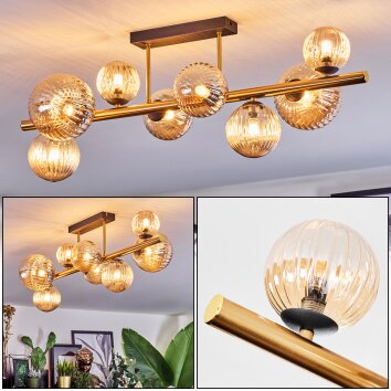 Chehalis Deckenleuchte Glas 10 cm, 12 cm, 15 cm Gold, Schwarz, 8-flammig Chehalis Deckenleuchte Glas 10 cm, 12 cm, 15 cm Gold, Schwarz, 8-flammig