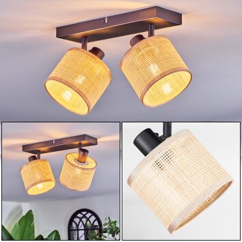 Sabadim Deckenleuchte Schwarz, 2-flammig