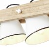 Brilliant Plow Pendelleuchte Holz dunkel, Weiß, 3-flammig