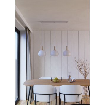 EGLO SUMMERHILL Hängeleuchte Braun, Weiß, 3-flammig