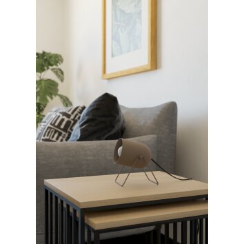 EGLO TILSTON Tischleuchte Sandfarben, 1-flammig