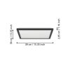 EGLO ROVITO-R Deckenleuchte LED Schwarz, Fernbedienung