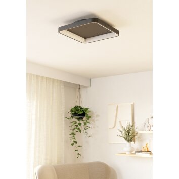 EGLO LORETELLO Deckenleuchte LED Schwarz, Fernbedienung