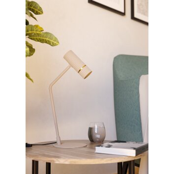 EGLO CAMINIA Tischleuchte LED Messing, Sandfarben