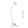 EGLO CAMINIA Stehleuchte LED Messing, Sandfarben
