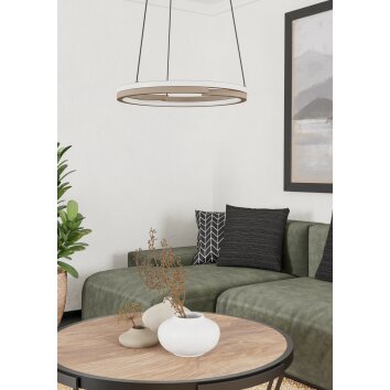 EGLO MEZZOMONTE Hängeleuchte LED Sandfarben, Fernbedienung