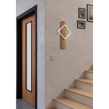 EGLO BOYAL Wandleuchte LED Braun, Schwarz