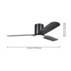 EGLO KAWANA Bündiger Deckenventilator LED Schwarz, Fernbedienung, Farbwechsler