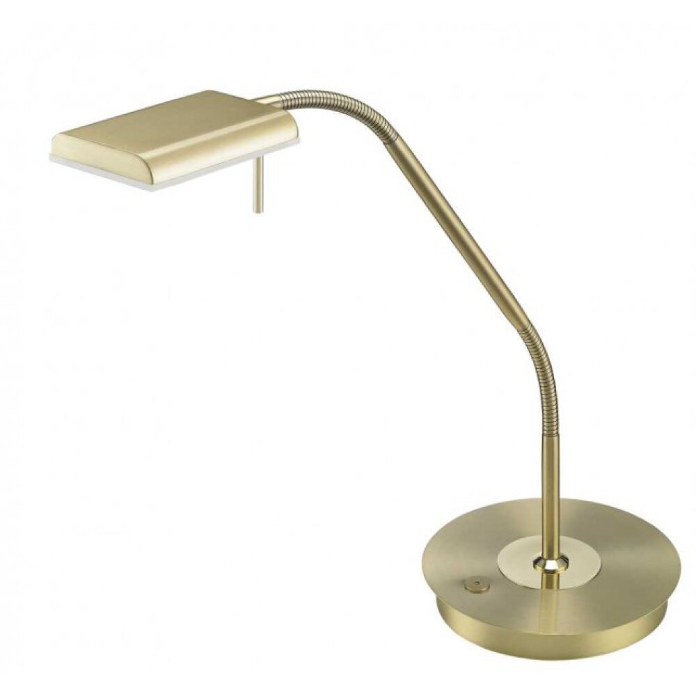 Trio Leuchten BERGAMO Tischleuchte LED Messing, 1-flammig main product photo