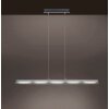 Leuchten Direkt LOLAsmart-NELE Pendelleuchte LED Nickel-Matt, 5-flammig, Fernbedienung, Farbwechsler