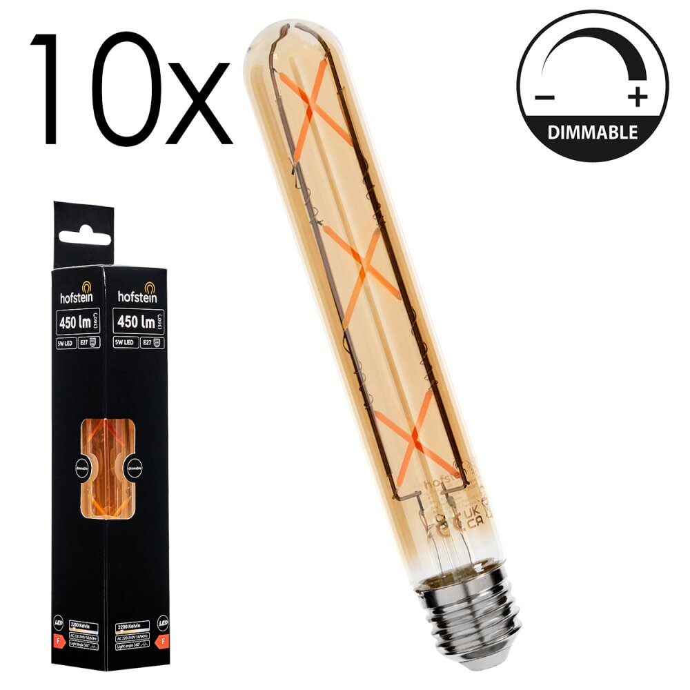 LED E27 10er Set 5 Watt 2200 Kelvin 450 Lumen main product photo