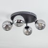 Chehalis Deckenleuchte Glas 12 cm Rauchfarben, 4-flammig