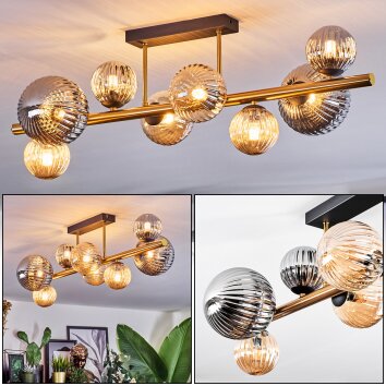 Chehalis Deckenleuchte Glas 10 cm, 12 cm, 15 cm Gold, Schwarz, 8-flammig Chehalis Deckenleuchte Glas 10 cm, 12 cm, 15 cm Gold, Schwarz, 8-flammig