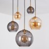 Koyoto Hängeleuchte Glas 15 cm, 20 cm, 25 cm, 30 cm Gold, Schwarz, 5-flammig