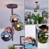 Chehalis Deckenleuchte Glas 12 cm Blau, Chrom, Grün, Kupferfarben, Rauchfarben, 4-flammig